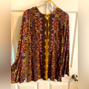 Free People 60s/70s Flare Top/Mini Dress